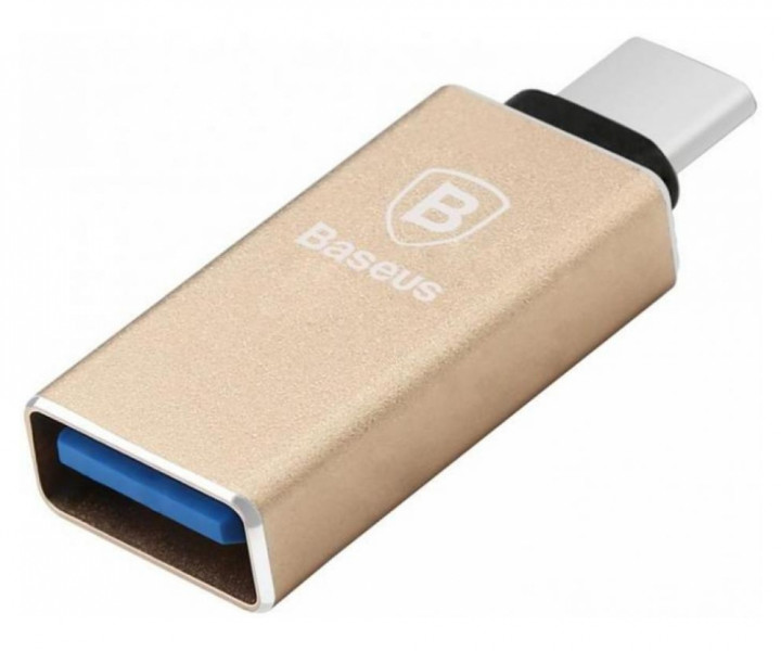 Переходник Baseus USB to Type-C Gold